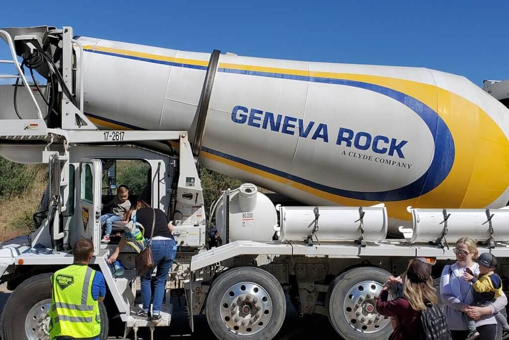 Geneva Rock Mixer Truck on display for Big Truck Day