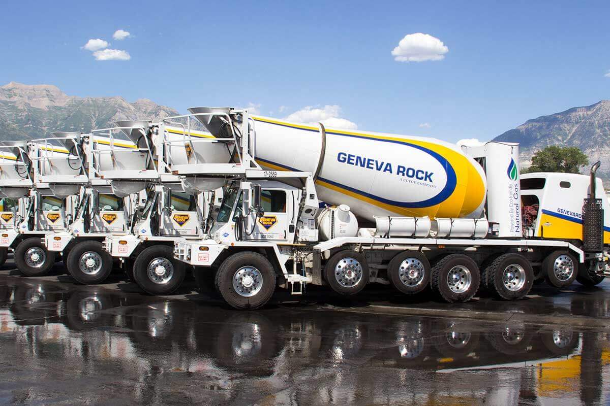 Geneva Rock uses ready-mix truck fleet uses renewable natural gas clean energy